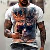 Men's T-Shirt Trend Cat Element T Shirt For Men Daily Outdoor Fashion O-neck Short Sleeve Tees Comfortable Material Clothing Top
