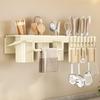 Cross-border New Suction Cup Chopstick Cartridge Spatula Wall-mounted Kitchen Knife Holder Multi-functional Kitchen Rack Wholesale