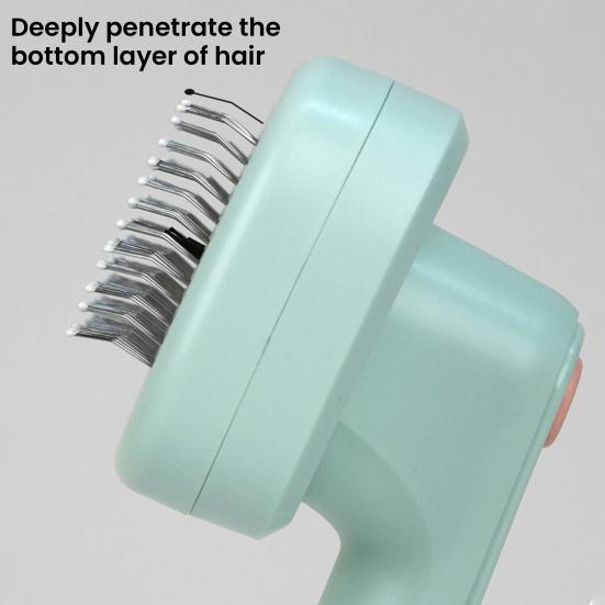 Ионная щетка для питомцев Расческа для шерсти питомцев с двойным ионным генератором Самоочищающаяся расческа для груминга Мягко распутывает