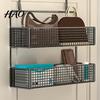 Bedroom Hanging Storage Rack Door Organizer with Hooks Sturdy Construction Mesh Hanger Hook Design Easy to Assemble Detachable Behind Basket