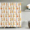 Cat-themed shower curtain decor with watercolor design for bathroom accessories