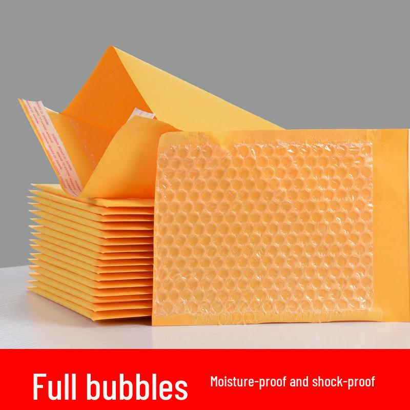 Цветной соэкструдированный крафт-бумажный пакет с пузырьковой пленкой и самоклеящейся полосой