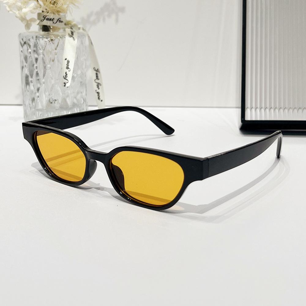 New sunglasses oval candy color sunshade sunglasses women's small frame cat eye sunglasses sunglasses