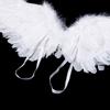 Swallow Shape White Angel Feather Wings With Elastic Straps For Kids Party Decor