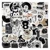 120 Black and White Simple Style Retro Graffiti Stickers Decorate Suitcase Guitar Notebook Waterproof Stickers