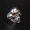 Retro Cigarette Skull Large Ring For Men Punk Gothic Rock Hiphop Ring Biker Accessories Handmade Designer Zircon Gift For Man