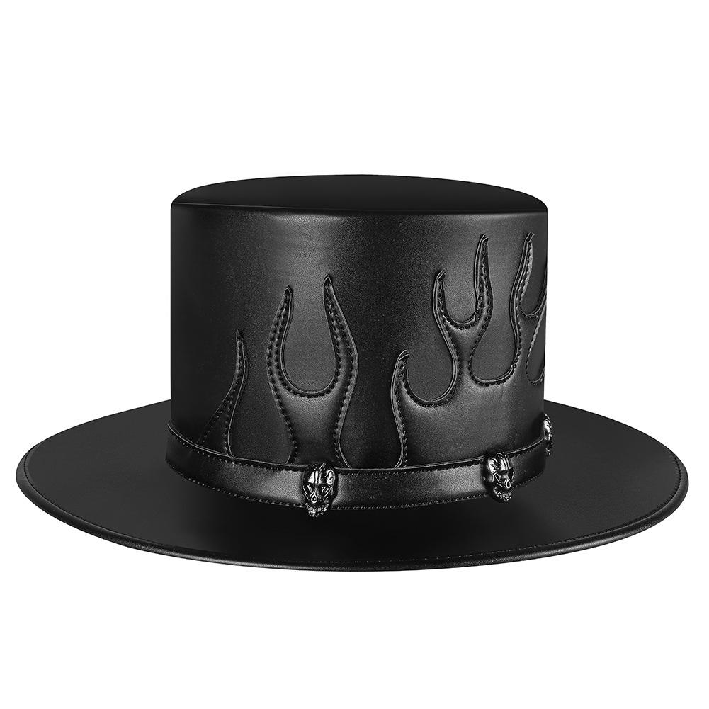 Halloween Punk Party Stage Performance, European And American Plague Doctor Neutral Flame Magic Hat, Gentleman'S Top Hat Woman