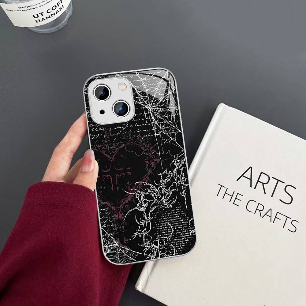 Кокетливая Ведьма Темный Крест Акриловое Закаленное Стекло Для Iphone 14 13 12 11 Pro Mini XS MAX 14Plus X XS XR Чехлы