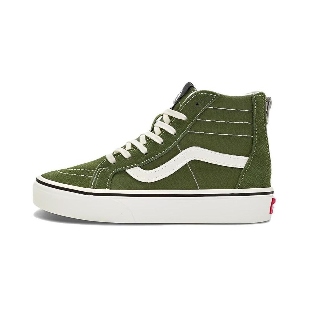 Vans Sk8 Zip Casual Versatile High Top Kids Skate Shoes Kids Sneaker Green VN0005VSBZ4