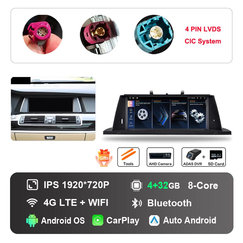 10.25 inch for BMW 5 Series F07 GT 2011 - 2017 CIC NBT System DSP Stereo GPS HD Touch Screen Android Car Radio Multimedia Player