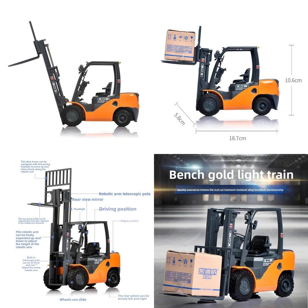 Truck Forklift Alloy Construction Vehicle Model With Inertia Control For Gift