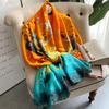 Luxury Brand 180*90cm Classic Summer Women Silk Scarves Female Shawl Foulard Cover-Ups Lady Wrap Bandanna Muffler Beach