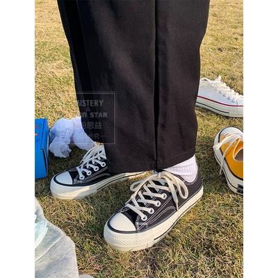 Платформенные парусиновые туфли, туфли-маффины для школьницы 5615