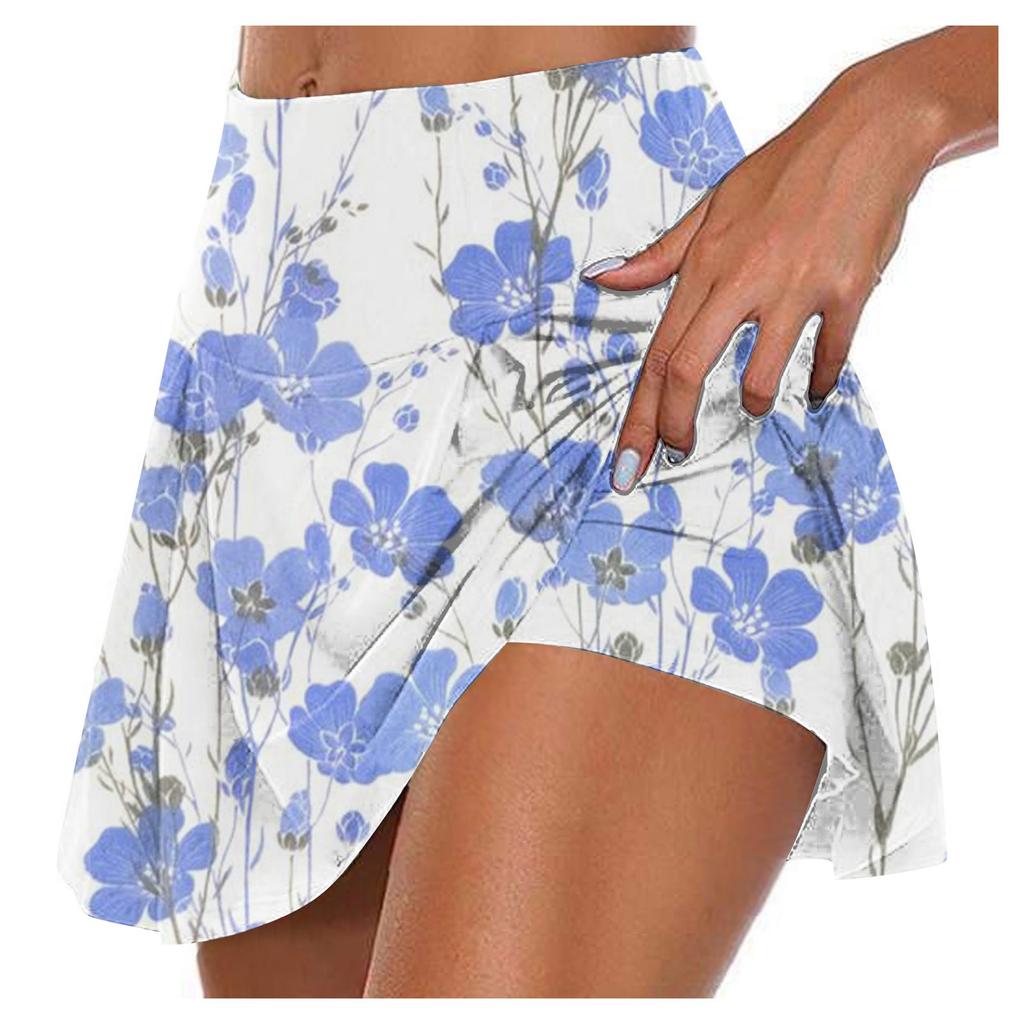 Женские спортивные эластичные плиссированные теннисные юбки для бега, йоги, внутренние шорты, эластичные спортивные шорты для гольфа