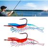 Angler Fishing Equipment - 5Pcs PVC Soft Lures Realistic Eye Simulation Artificial Shrimp Fake Baits (6cm/3g)