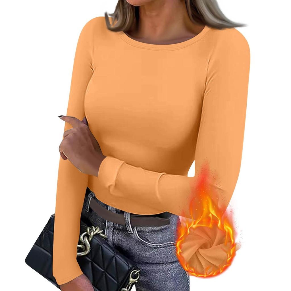 Женская приталенная футболка Модная повседневная однотонная с V-образным вырезом пуловер с длинным рукавом топ