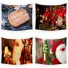 С Рождеством Санта-Клаус печатный узор гобелен для дома, гостиной, спальни, украшение для комнаты, подвесной гобелен