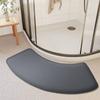 Curved Bathroom Mat Shower Room Foot Pad Thick Sponge Toilet Absorbent Foot Mat Toilet Non-slip Mat Dirt-resistant Entrance Mat