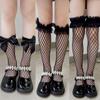 Children Girl Calf Sock Lace Lolita White Black Color Knee High Sock for Kids Girl Summer Fishnet Mesh Sock Clothes Accessories