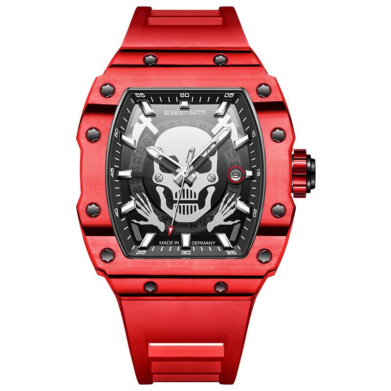 Bonest Gatti Высококлассные часы из углеродного волокна, модные часы, светящиеся в темноте