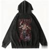 Винтажный худи Demon Slayer, трендовый осенний, мужской, женский, уличная одежда, пуловер, оверсайз, повседневный, Y2k, топы, одежда Харадзюку