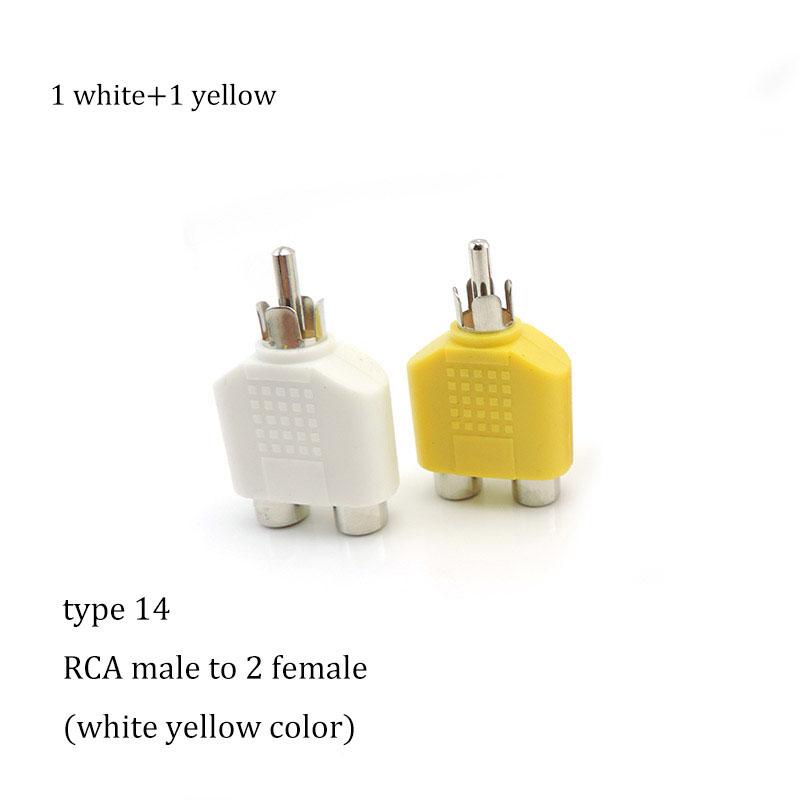 2 шт. RCA Male Female to 2rca 3rca Male Female RCA Connector Splitter Adapter AV Video Audio T Plug RCA 2 3 way right angle a1