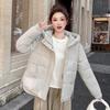 Новая зимняя хлопковая куртка с подкладкой для женщин, с капюшоном, универсальная, модная и простая хлопковая куртка, свободная хлопковая куртка в корейском стиле