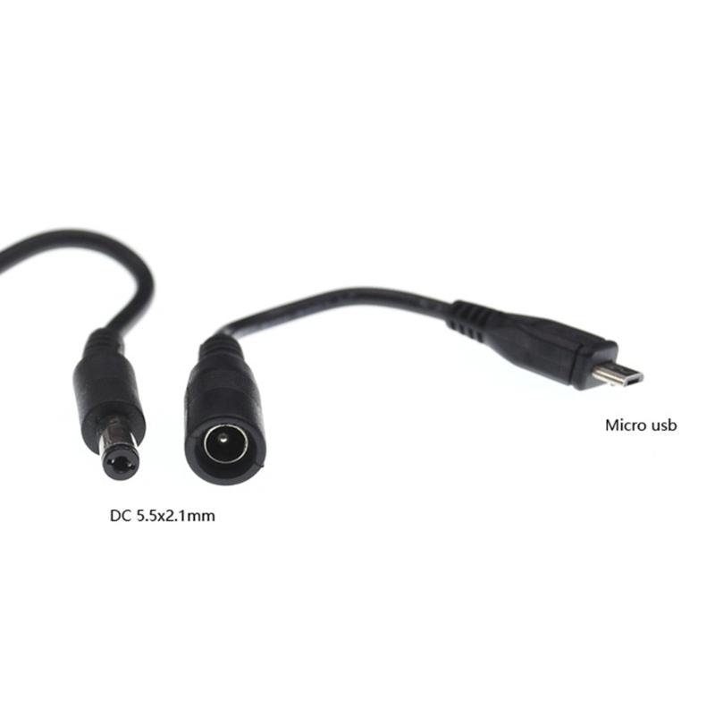 Адаптер-переходник DC5.5 x 2.1 мм (мама) на Micro USB (папа) Кабель-удлинитель Питание до 5В 3А 15Вт