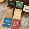 2025 Mini Desk Calendar Standing Flip Desktop Calendar Daily Scheduler for Planning Organizing Home School Office Table Decoration
