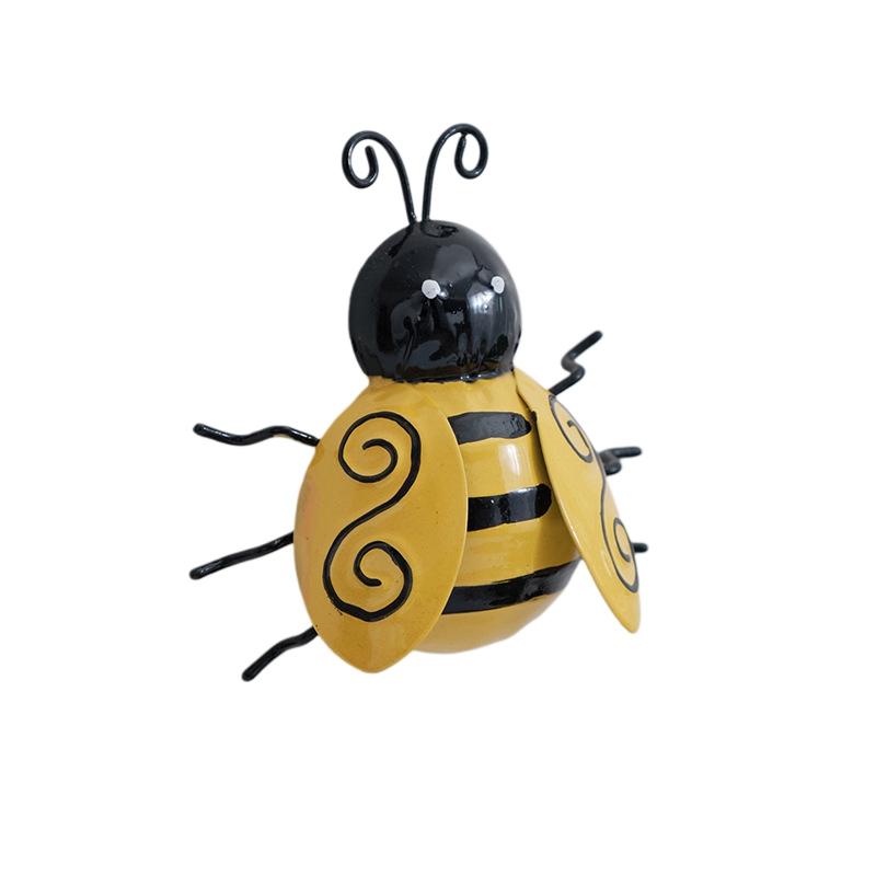 Садовая подвесная стена, симпатичная фигурка муравья, божья коровка, пчела, украшение, ретро, железная 3D-скульптура насекомых, искусство, украшение для дома, орнамент