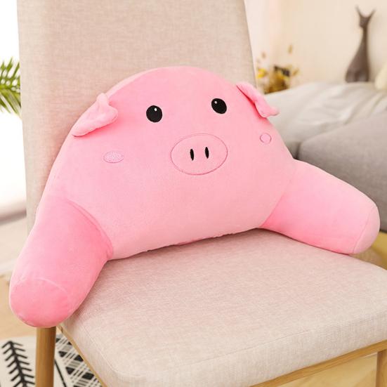 Throw Pillow Cartoon Animal Shape Elastic Fully Filling Plush Stuff Toy Sofa Bed Couch Decoration Office Nap Pillow Chair Waist Protector Car