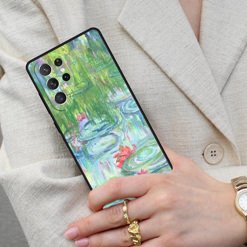 Claude Monet Garden Lotus Bridge Cell Phone Case for Samsung Galaxy S26 Ultra S25 S24 S23 S22 S21 S20 Note10 Cover