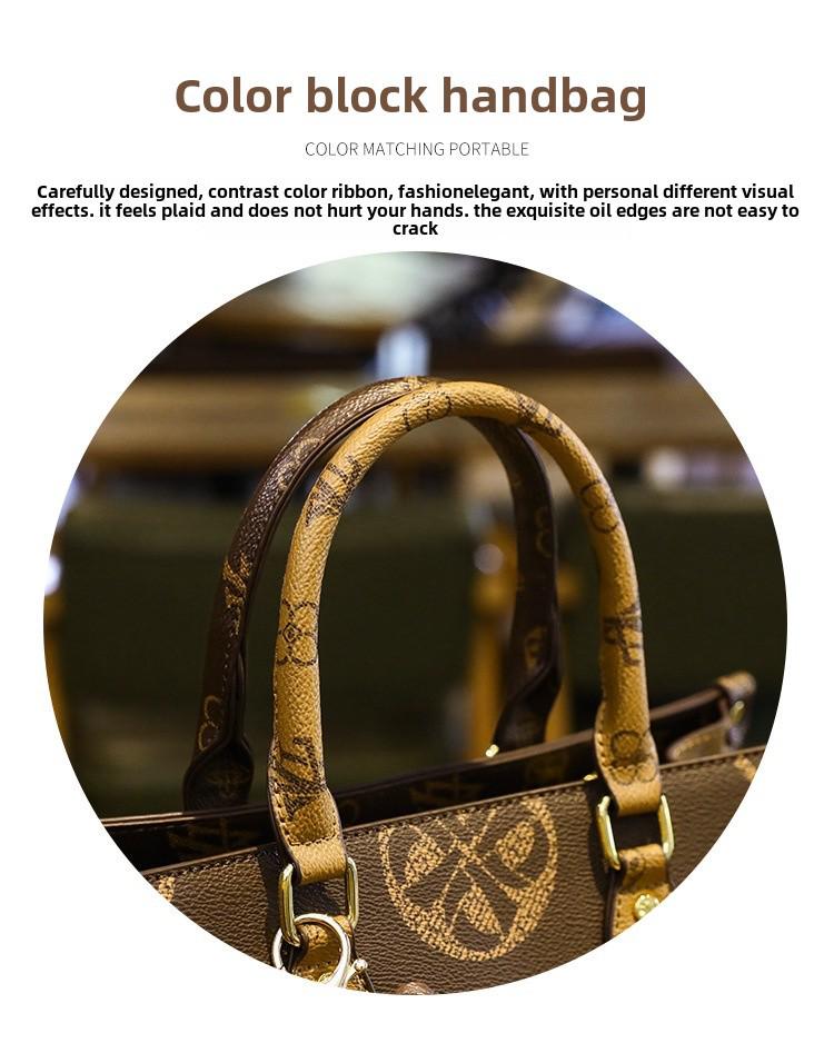 Guangzhou Women's Light Luxury Handbag: 2023 Large-Capacity High-End Floral Tote