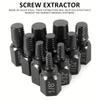 10PC Severed Screw Extractor 25 Sets Nut Extractor Broken Thread Multiple Splines Damaged Slide Thread Nuts Removed