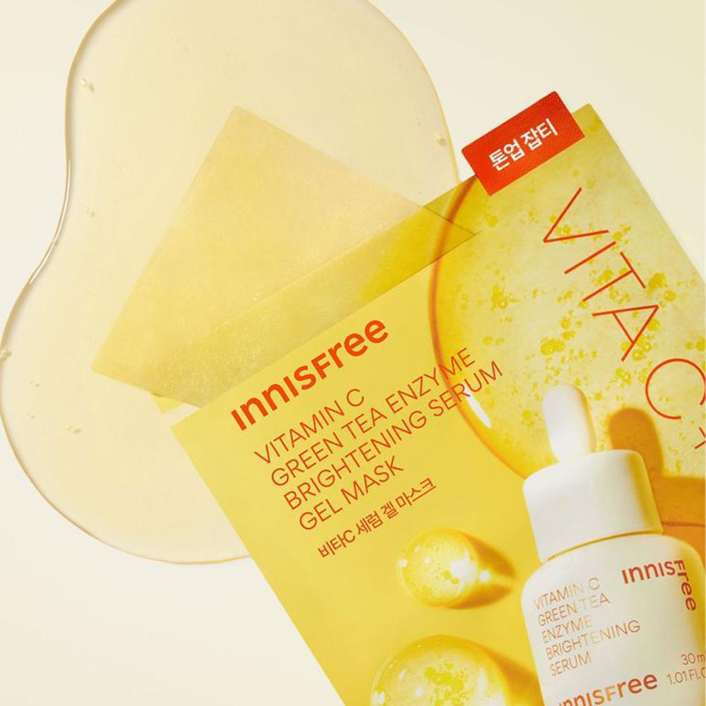 5шт_[INNISFREE] 3-х видов ампульная гелевая маска 23мл (Ретинол Cica / Осветляющий витамин C / Ретинол Green Tea PDRN)