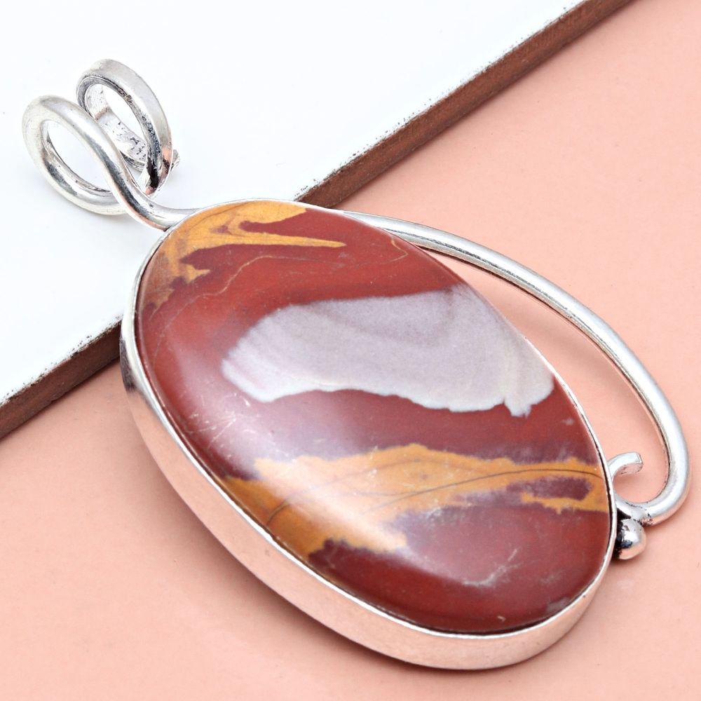 Pendant Designer Jasper Gemstone Gift For Her Silver Jewelry 2"