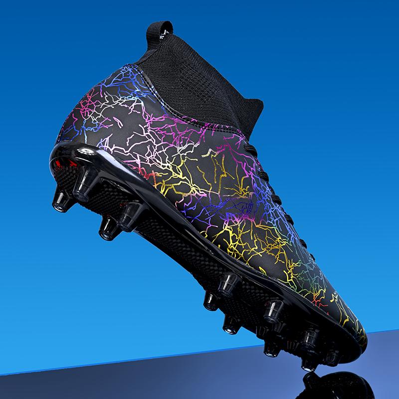 35-45 футбольные бутсы унисекс, студенческие футбольные бутсы большого размера, пластиковые бутсы с длинными ногтями AG, тренировочные футбольные бутсы с искусственным газоном