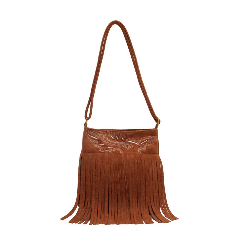 Женская сумка через плечо с кисточками Сумка через плечо