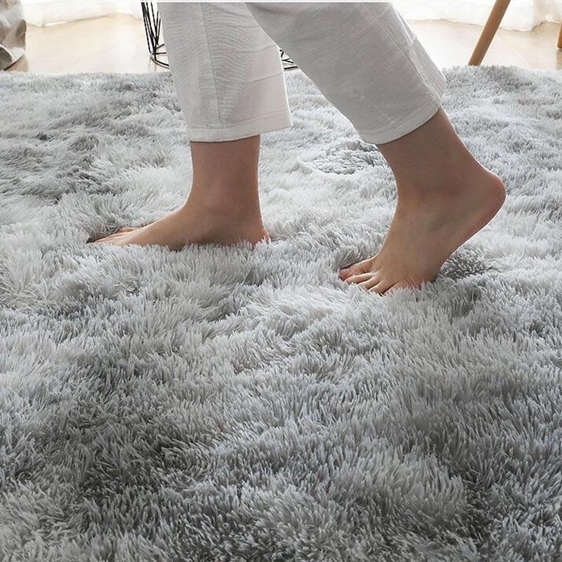 Мягкие пушистые ковры для гостиной, нескользящие утолщенные бархатные овальные прикроватные коврики для спальни, напольные коврики для домашних животных, ковры для детской комнаты