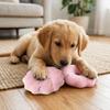 Round Shape Dog Chew Ring Plush Surface Puppy Play Toy Squeaky Pet Toy  Daily Pet Entertainment