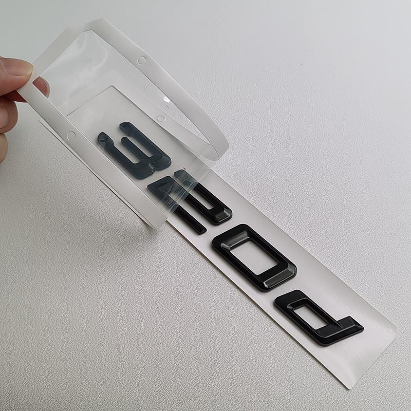 3D ABS Глянцевый Черный Английская Буква Логотип Значок Шильдик Наклейка на Задний Багажник Автомобиля для BMW 316d 318d 320d 330d 335d Авто Аксессуары uo2