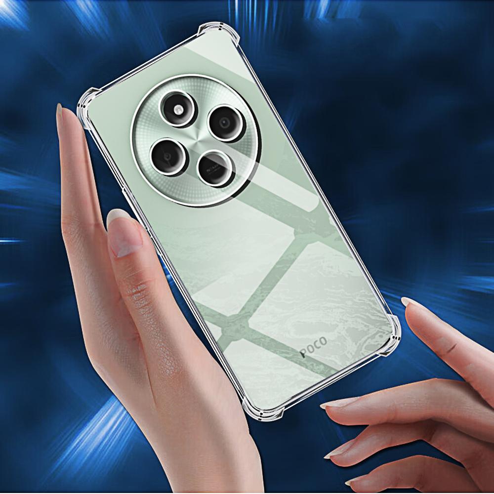 Прозрачный чехол для телефона Xiaomi Poco C75 5G 4G Shell Защитная задняя крышка камеры Clera Covers для Pocco Poxo C65 C61 C55 C51 C40