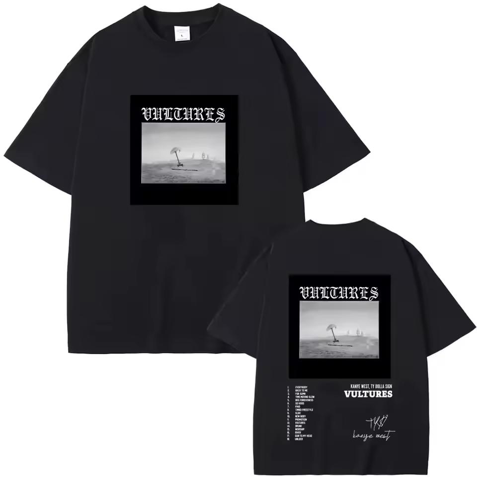 Unisex 2026 Rapper Kanye West New Album Printed Loose Hip Hop Neutral Fashion Women And Men T shirt