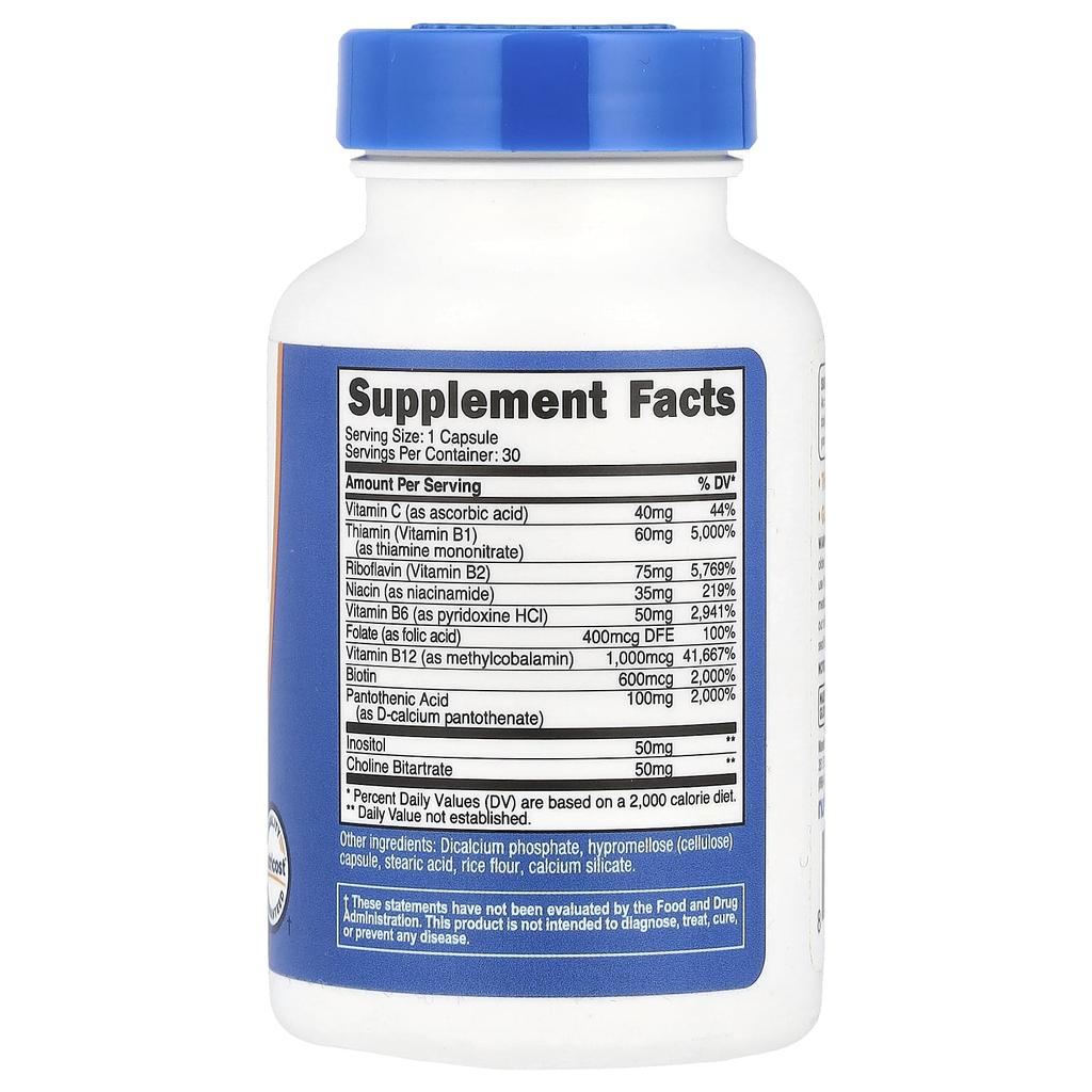 Vitamin B Complex, 30 Capsules