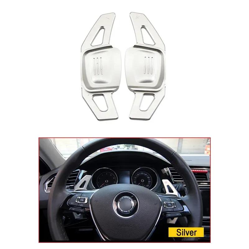 Для VW Arteon Sharan Tiguan L Tharu Накладки на руль для переключения передач Серебристые 2 шт.