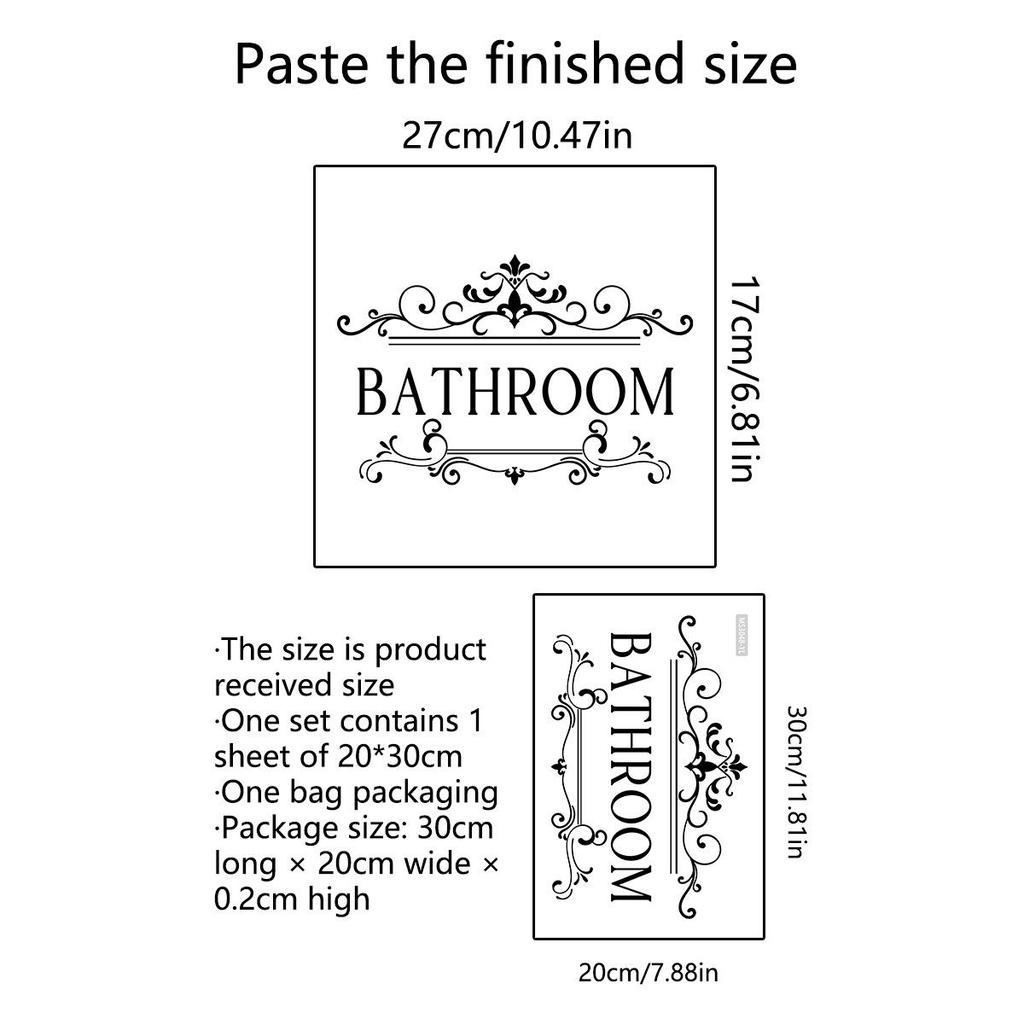 Waterproof Bathroom Wall Sticker PVC Home Art Room Decor Wall Door Stickers Bathroom Decoration Decal Home Supplies