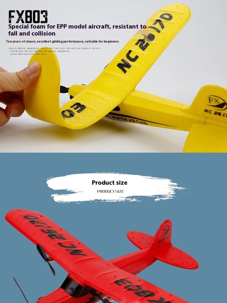 Новый Fx803 радиоуправляемый самолет с фиксированным крылом, пенопластовый слайд, детская модель самолета, игрушечный материал EPP, легко летать, падать и разбиваться