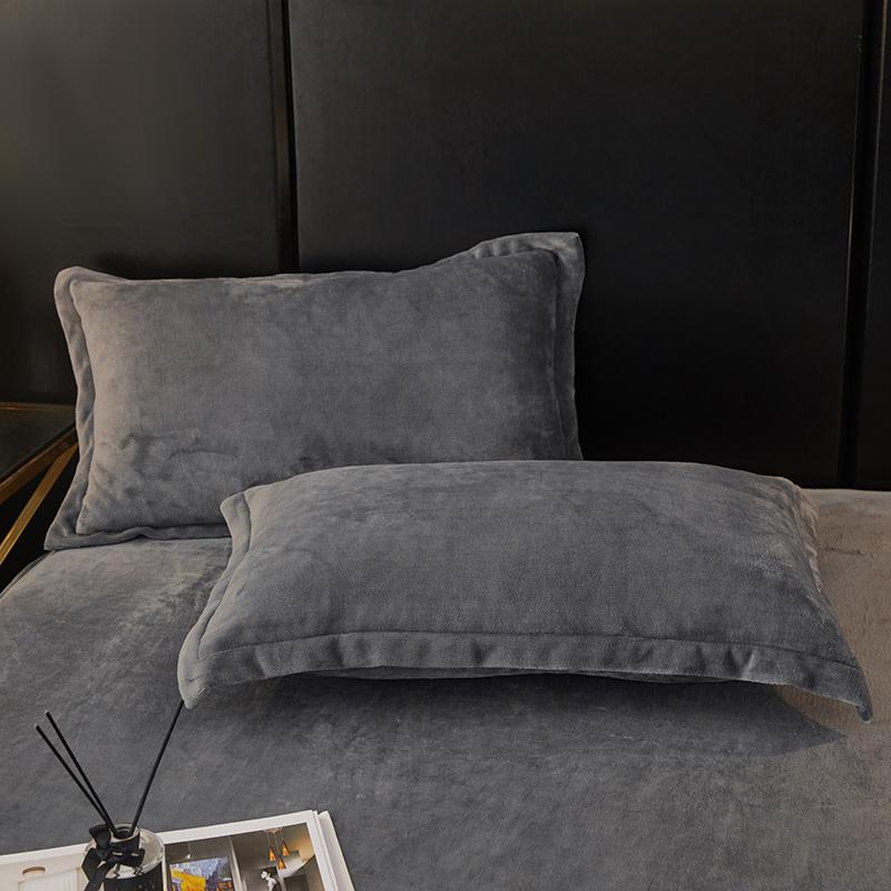 Теплые наволочки, однотонные наволочки 48x74 см, наволочки, прямоугольные наволочки, наволочки из бархата, 2 шт.