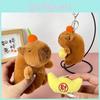 Plush Whimsical Capybara Keychain Toy With Soft Pp Cotton Filling For Joyful Play Kids