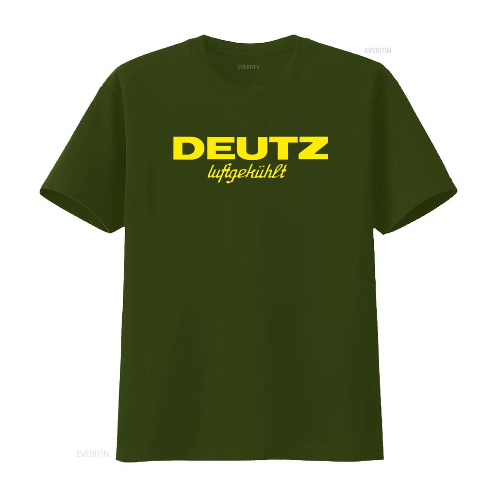 Винтажная футболка Deutz с воздушным охлаждением для мужчин Ретро-принт сельскохозяйственной техники винтажный Стирка повседневная дизайнерская одежда Дышащая